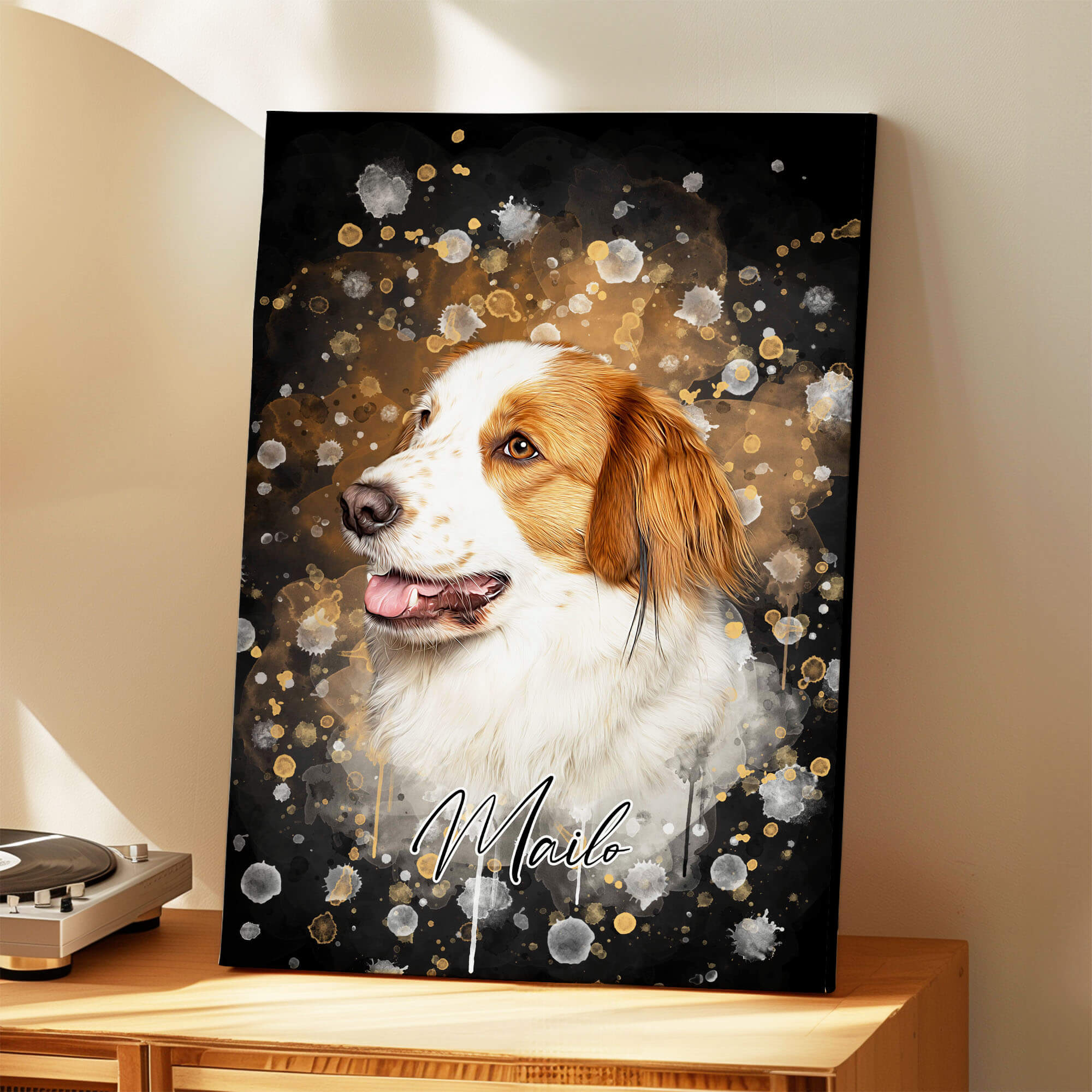 Retrato de mascota en estilo acuarela
