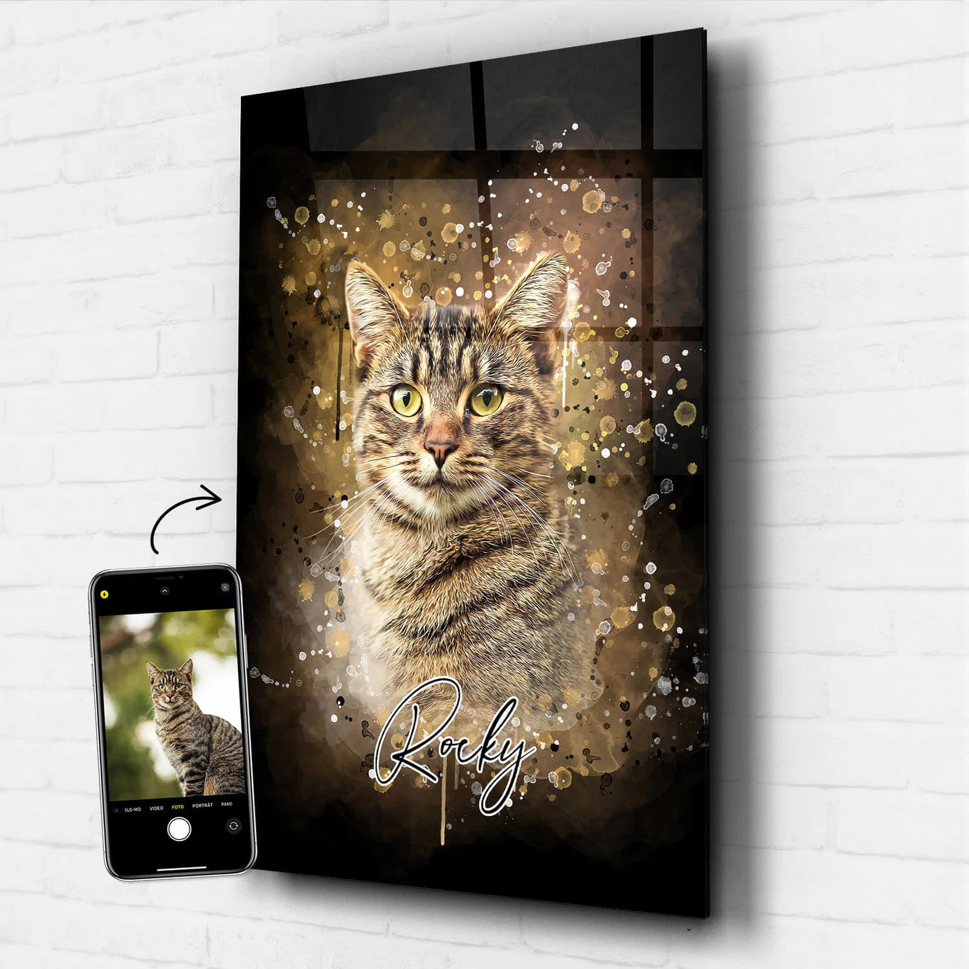 Retrato de mascota en estilo acuarela