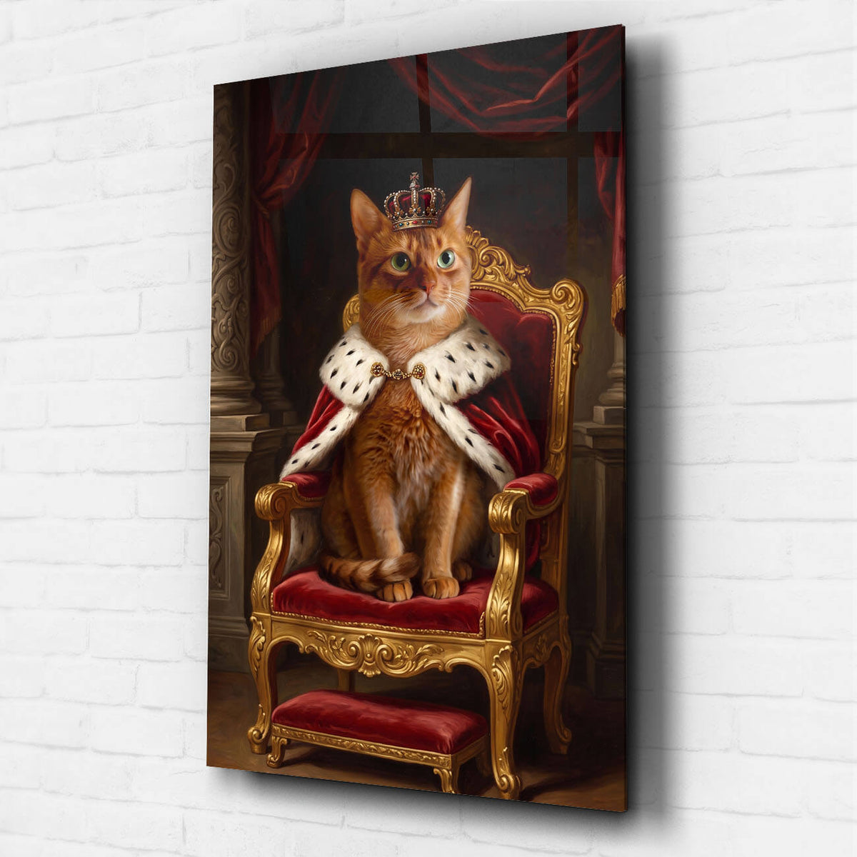 Retrato de gato en estilo renacentista a partir de tu foto - vidrio acrílico