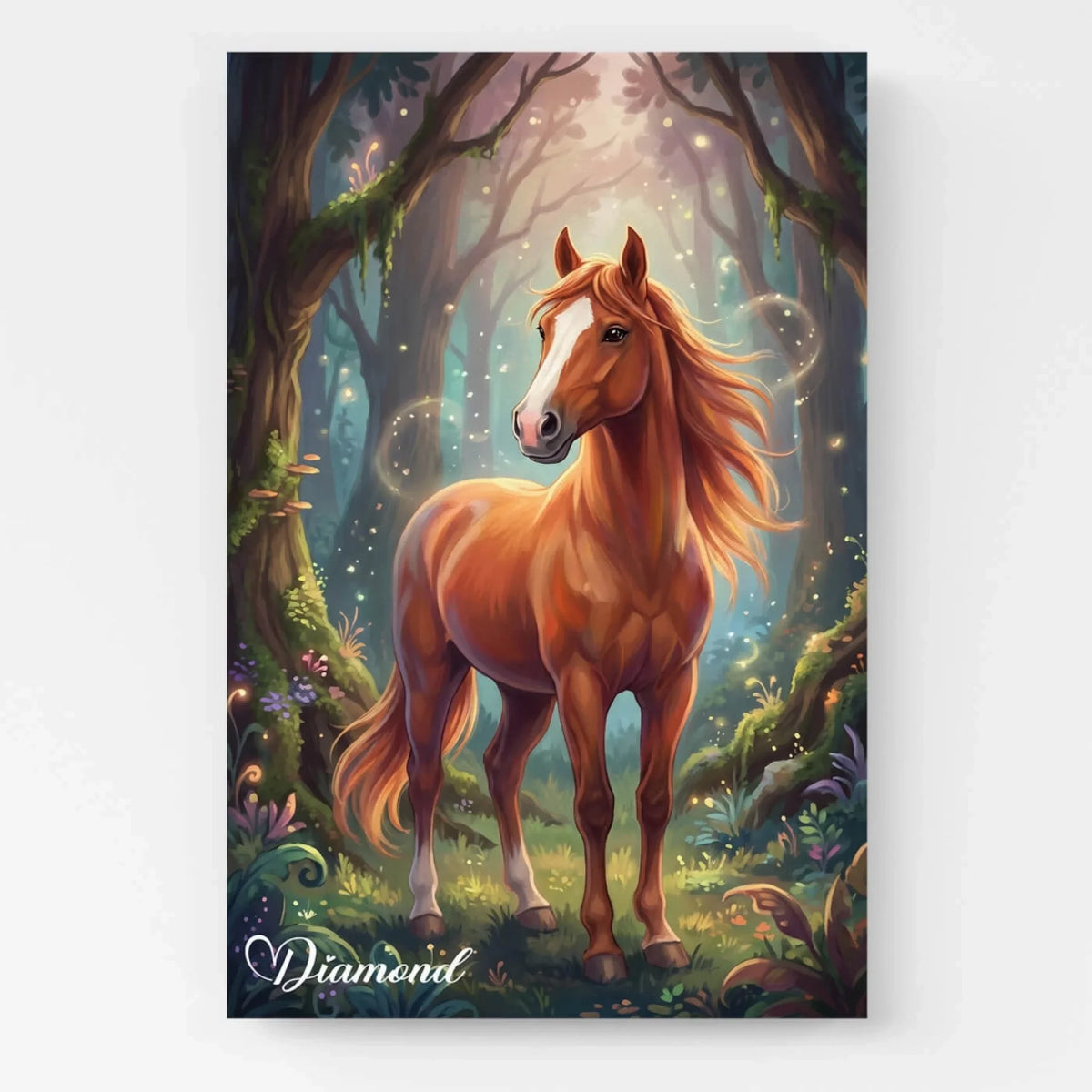 Retrato de caballo en estilo fantasía / cartoon a partir de tu foto - póster