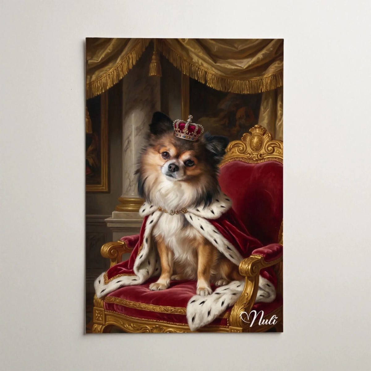 Retrato de perro en estilo renacentista a partir de tu foto - póster