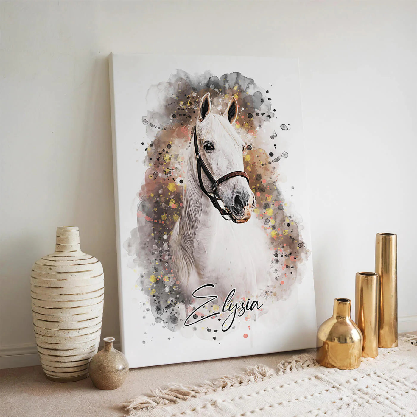 Retrato de mascota en estilo acuarela
