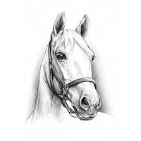 Caballo a lápiz