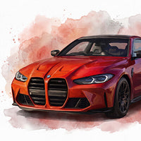 Coche acuarela