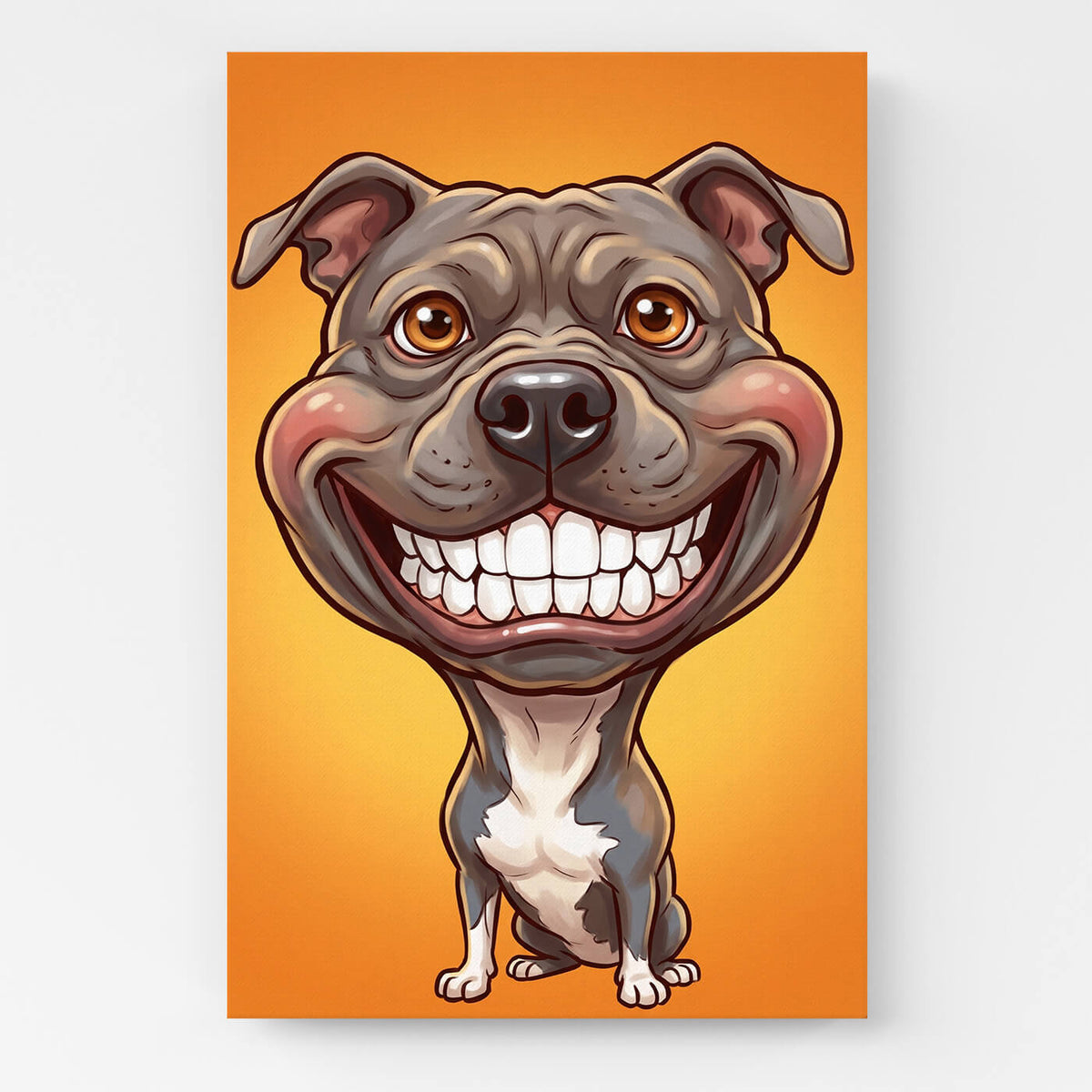 Retrato de perro en estilo caricatura a partir de tu foto - lienzo