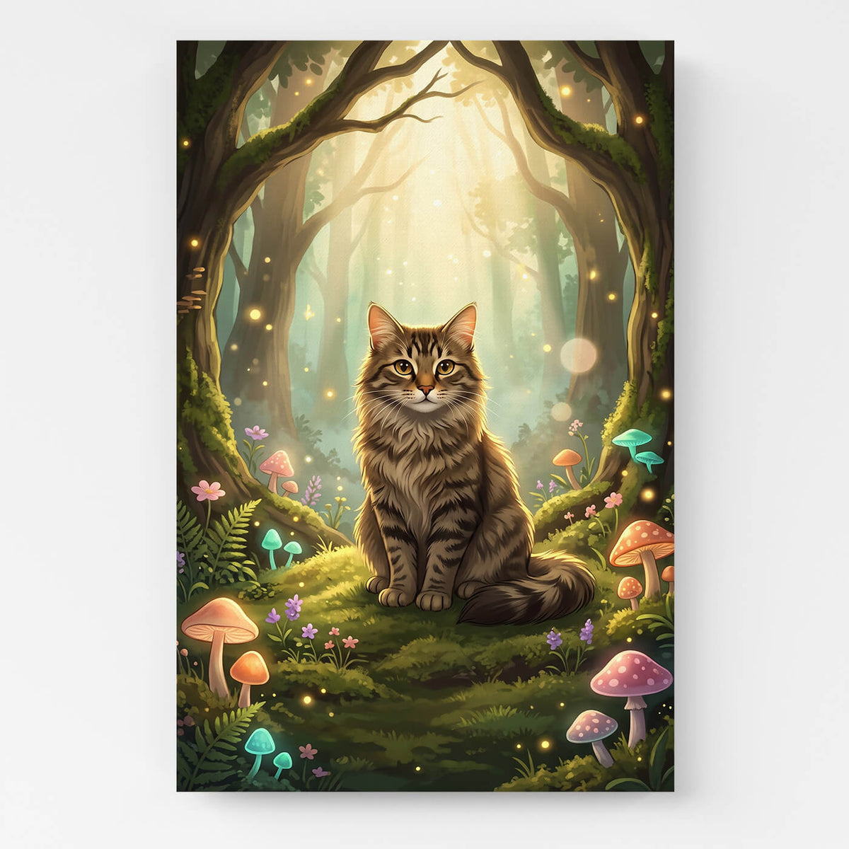 Retrato de gato en estilo fantasía / cartoon a partir de tu foto - lienzo