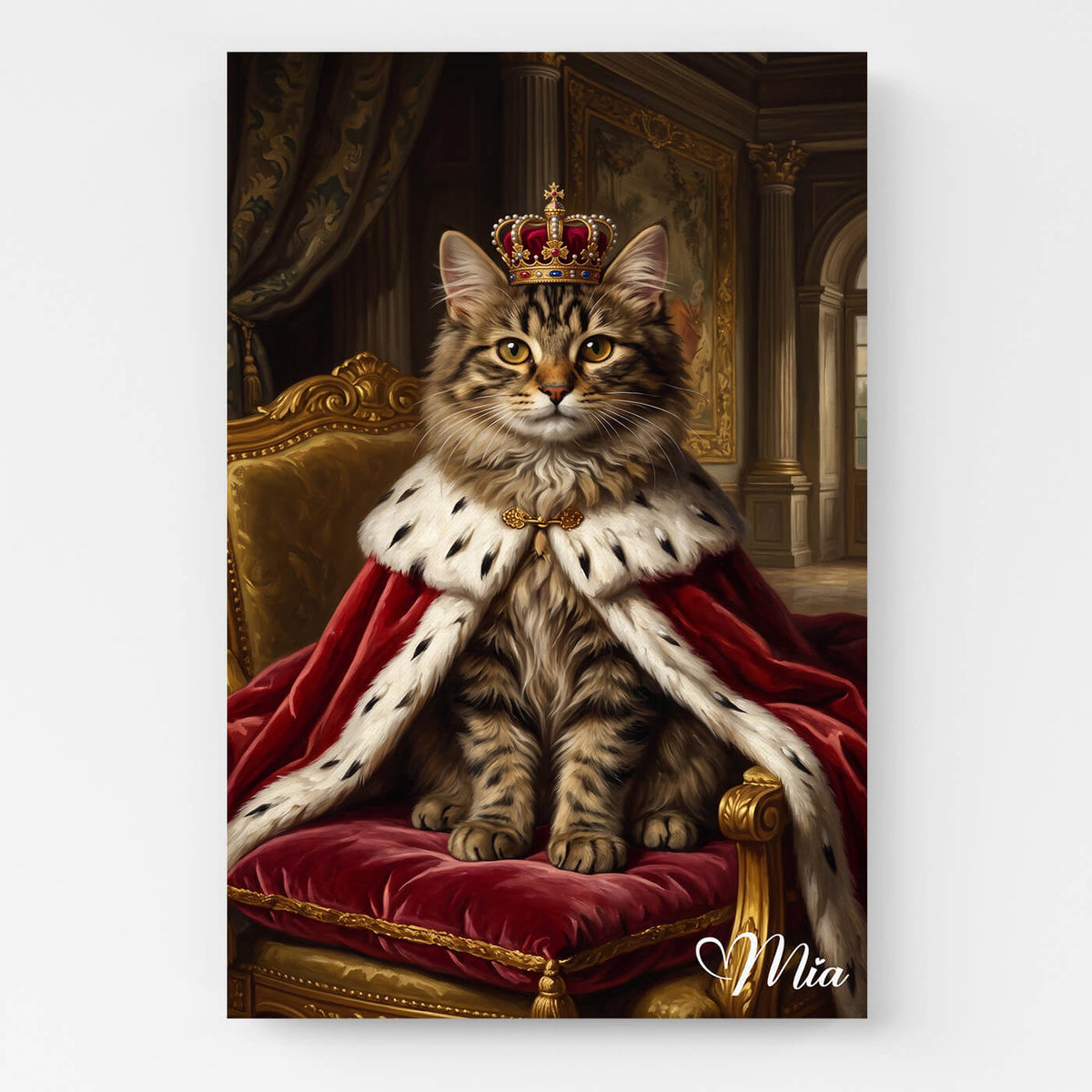 Retrato de gato en estilo renacentista a partir de tu foto - lienzo