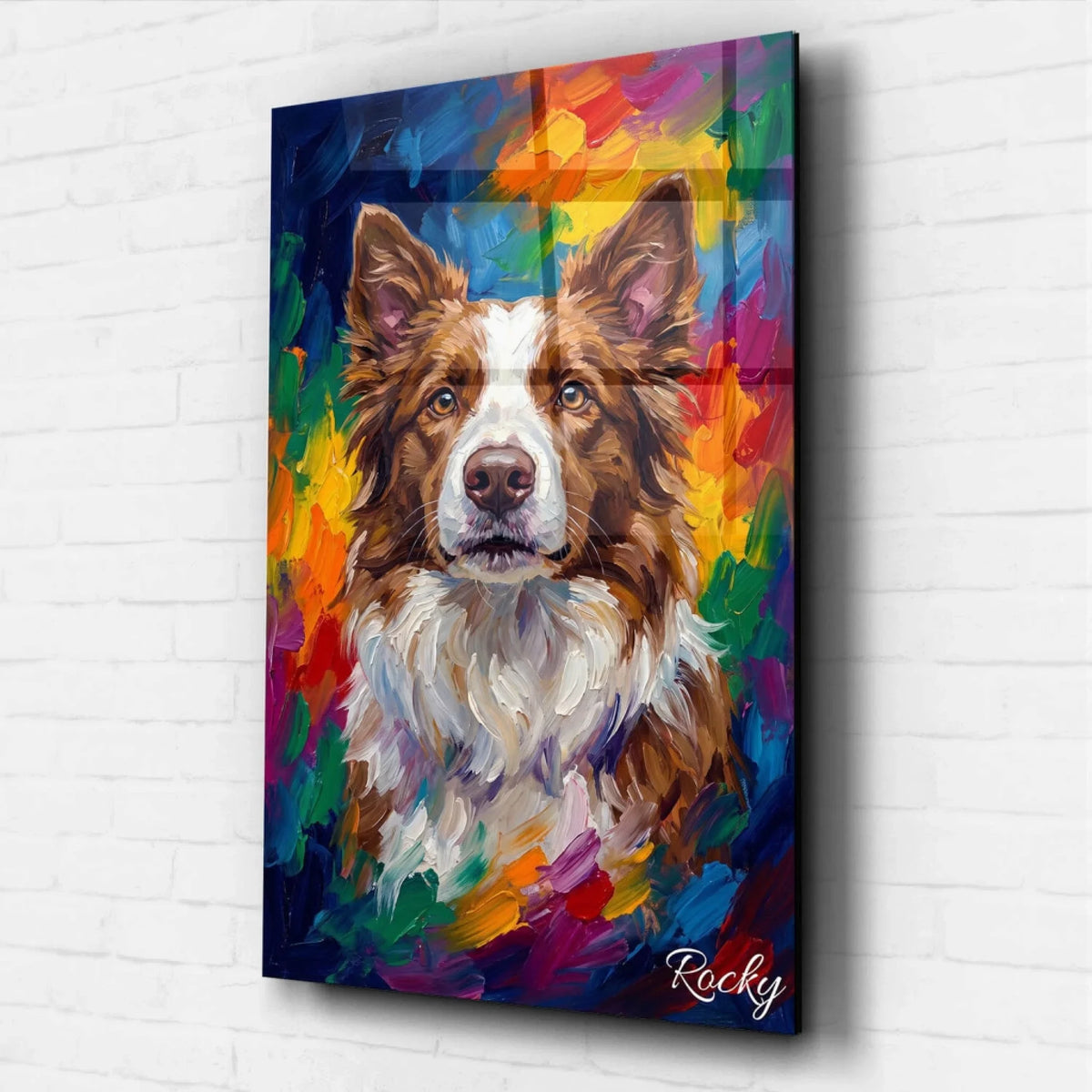 Retrato de perro en estilo pop art a partir de tu foto - vidrio acrílico