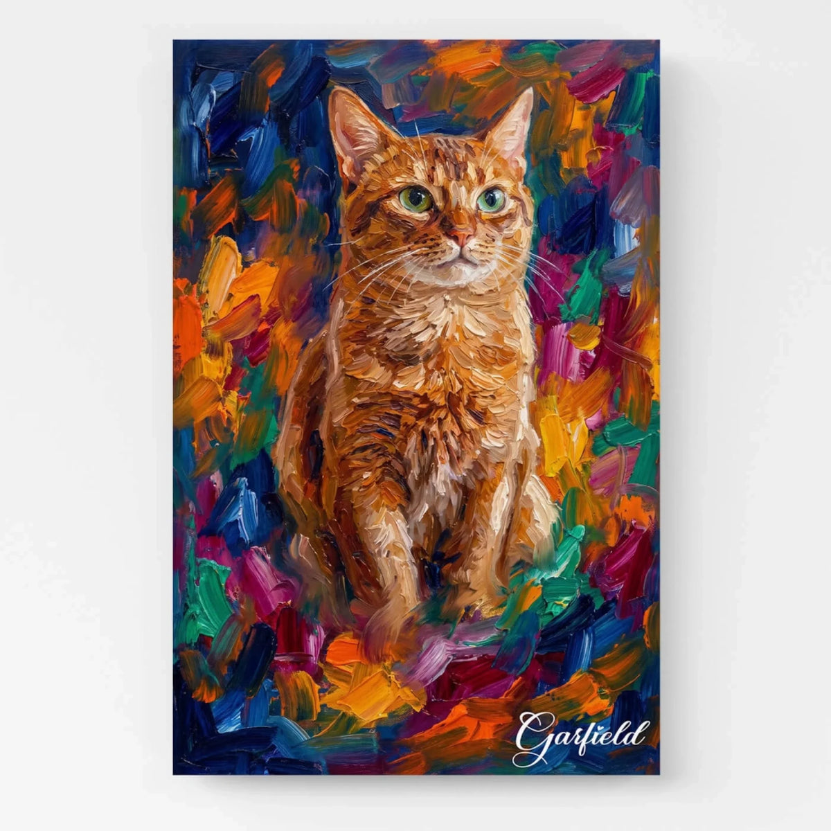 Retrato de gato en estilo pop art a partir de tu foto - lienzo