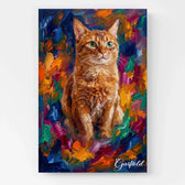 Retrato de gato estilo pop art a partir de tu foto - lienzo
