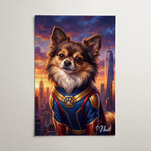 Retrato de perro como superhéroe a partir de tu foto - póster