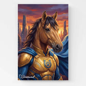 Retrato de caballo como superhéroe a partir de tu foto - lienzo