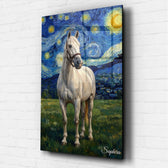 Retrato de caballo estilo Van Gogh a partir de tu foto - vidrio acrílico