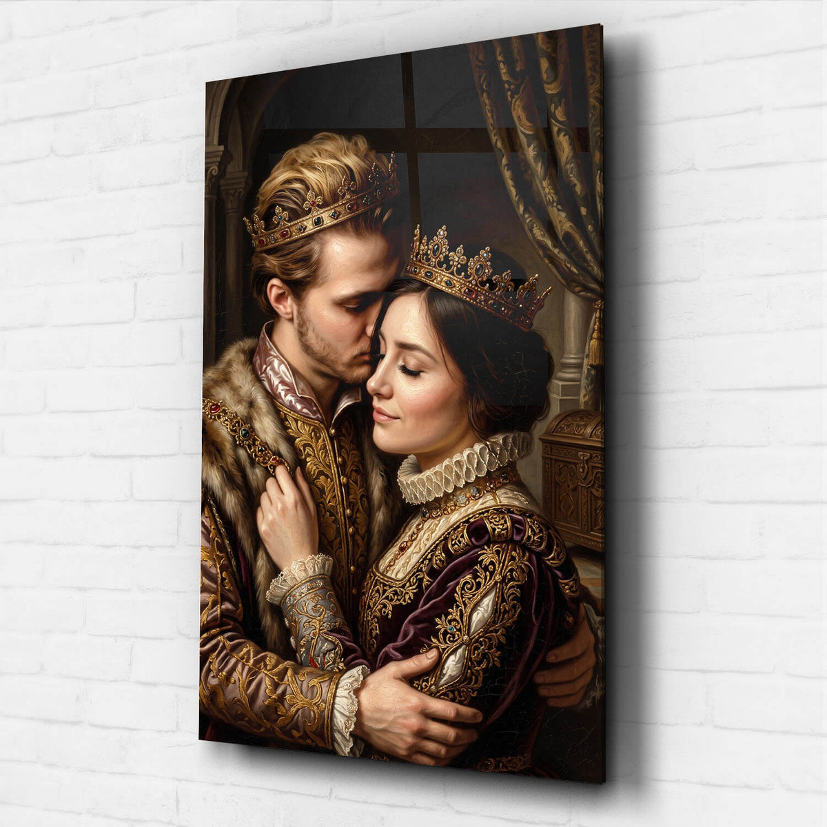 Retrato de pareja y familia en estilo renacentista a partir de tu foto - vidrio acrílico