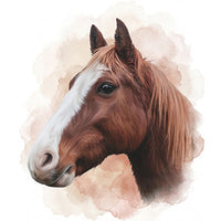 Caballos en acuarela