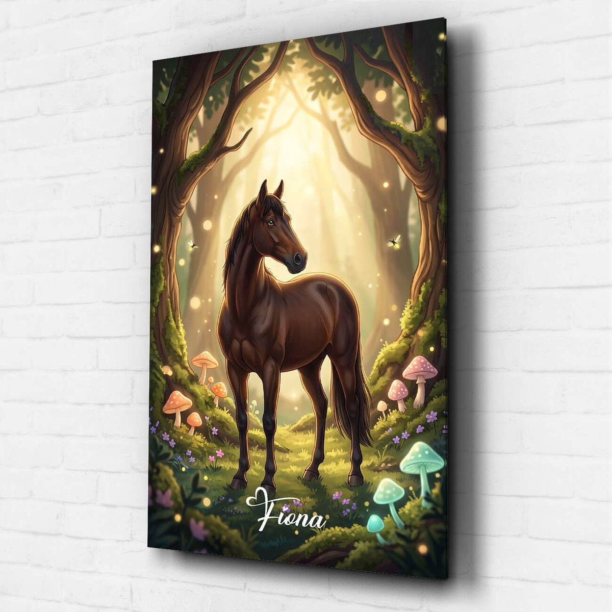 Retrato de caballo en estilo fantasía / cartoon a partir de tu foto - vidrio acrílico