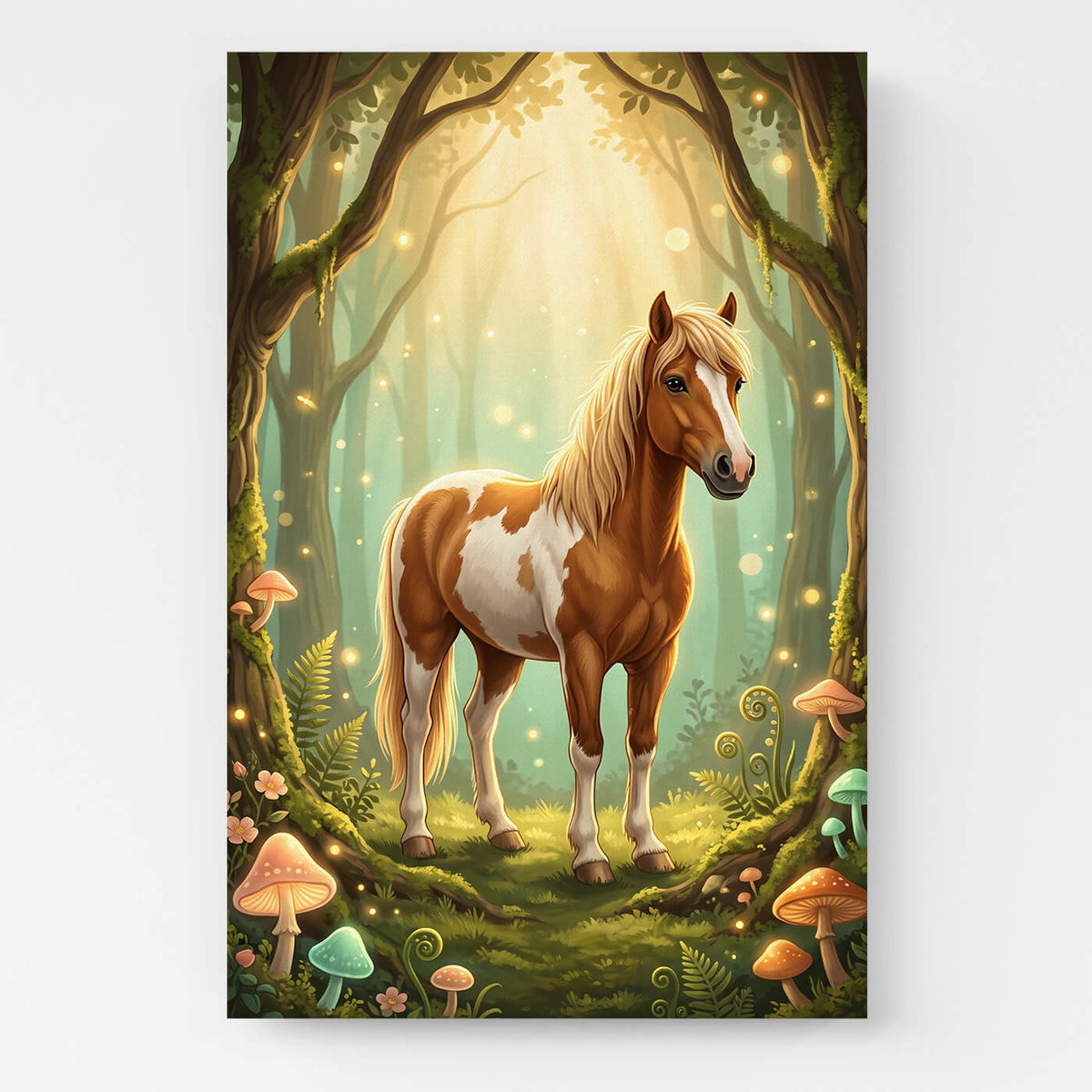 Retrato de caballo en estilo fantasía / cartoon a partir de tu foto - lienzo