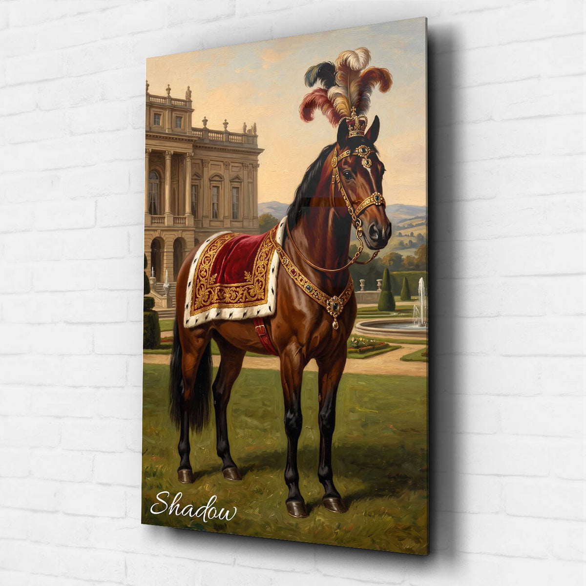 Retrato de caballo en estilo renacentista a partir de tu foto - vidrio acrílico